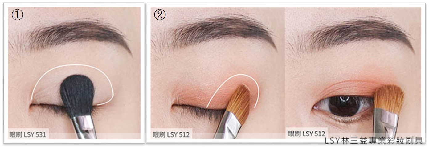 眼妝,眼影,LSY 林三益 眼妝入門4件組,溫柔粉橘,粉嫩約會妝容